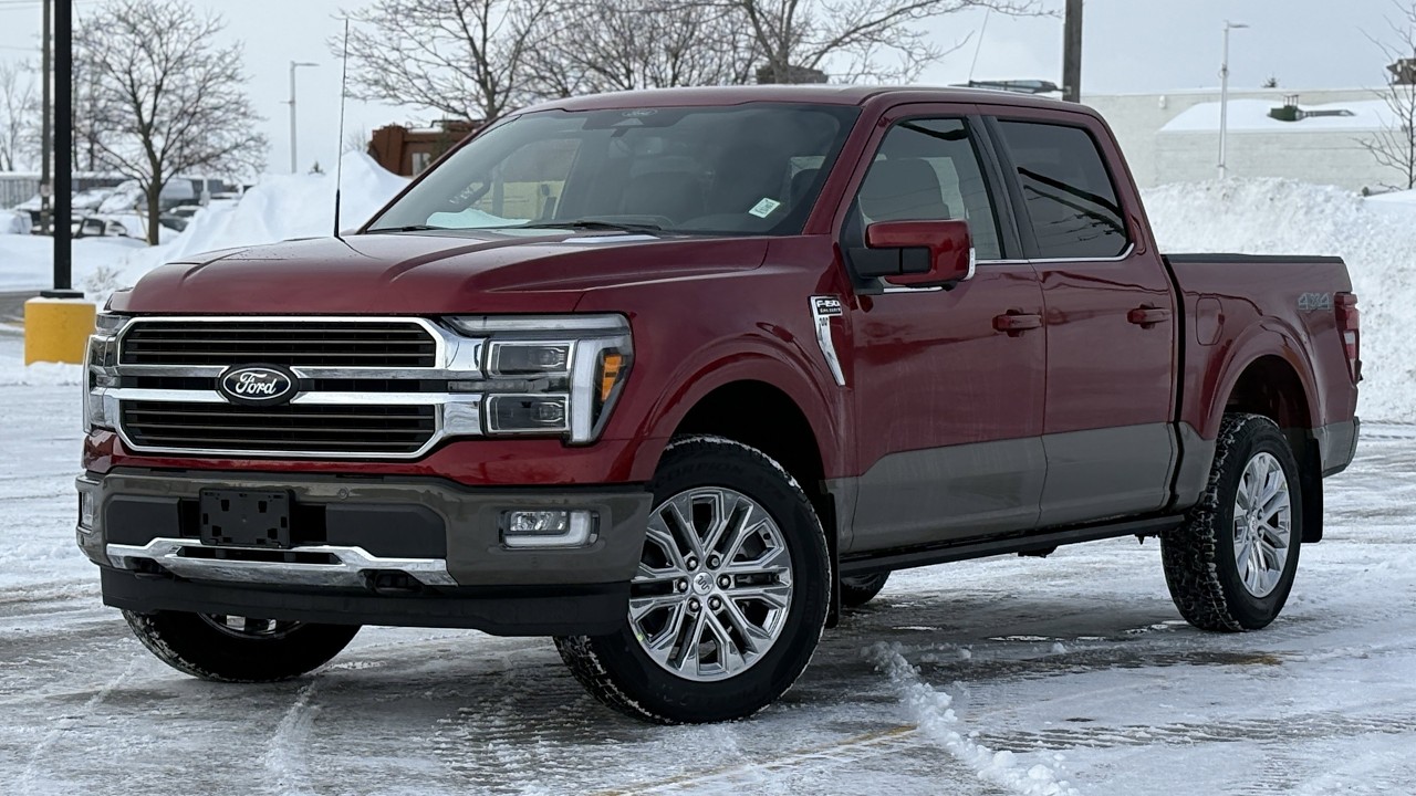 New 2026 Ford F-150 King Ranch in Ruby Red Metallic Tinted Clearcoat (#B0295) | Barrie Ford