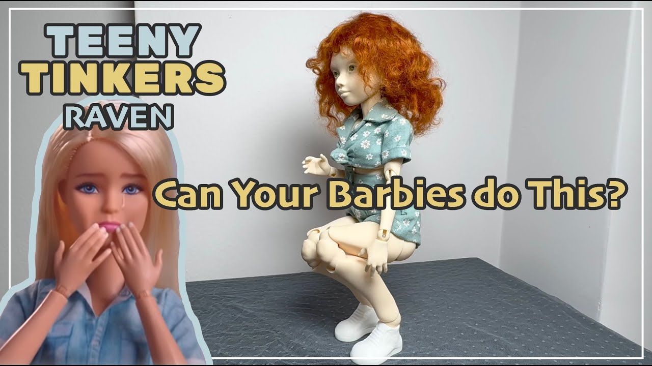 Barbie is shook! The engineering of this doll is impeccable! Teeny Tinkers Raven!