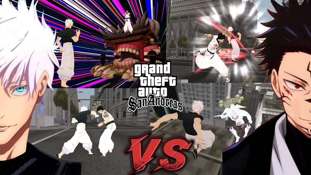 GTA SA GOJO VS SUKUNA MOD [FULL FIGHT]