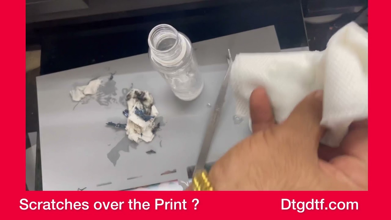 DTF problem solved . Scratches over the print. Cleaning head area . Applicable to L1800 and L805 DTF