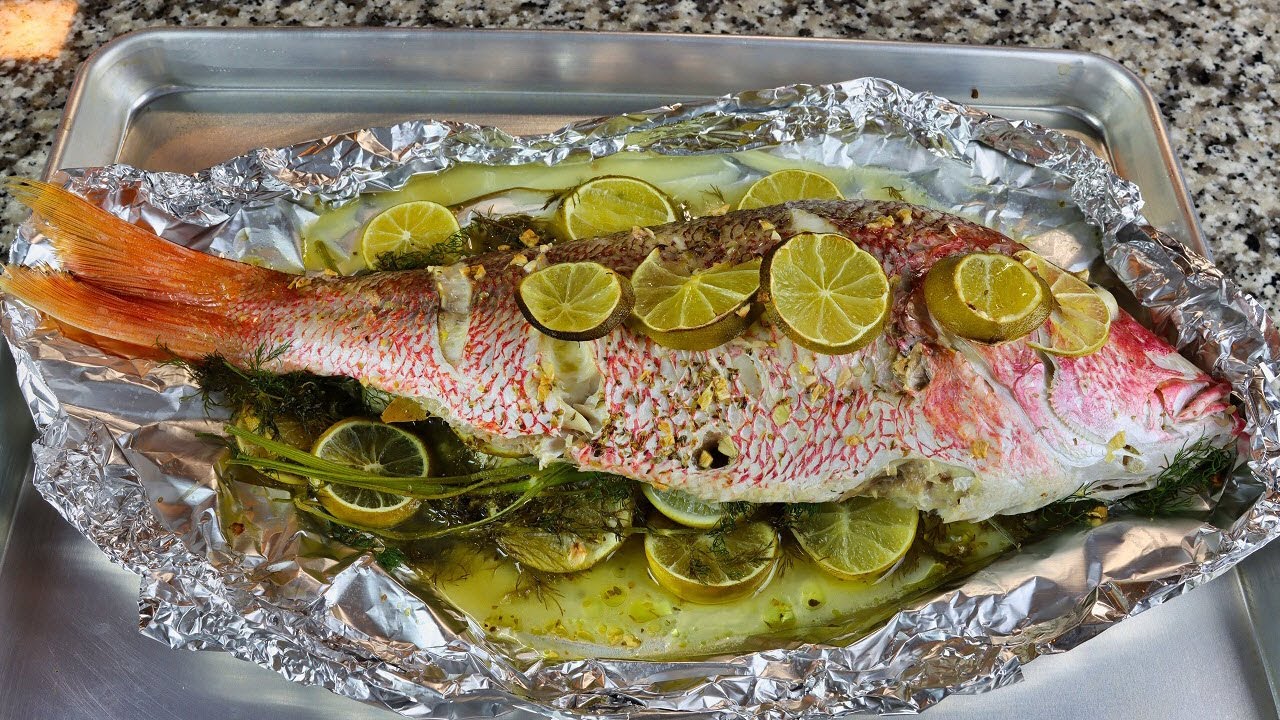 Pescado Pargo Rojo al Horno