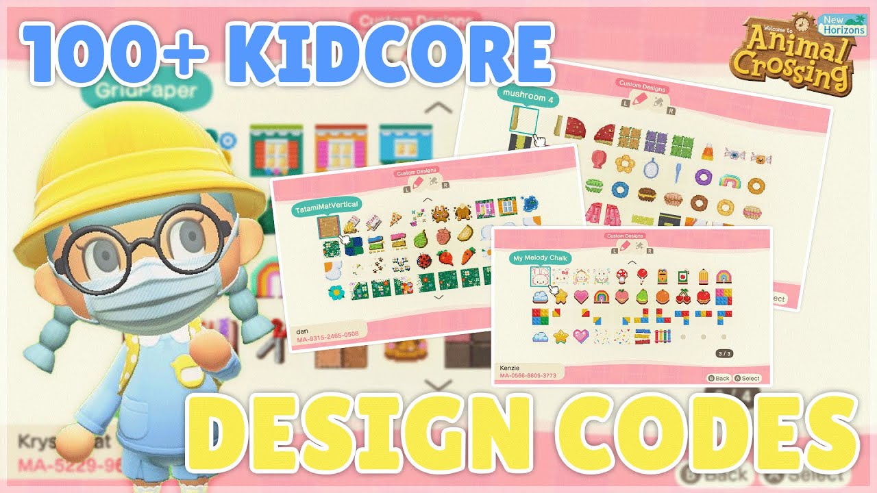 Kidcore Custom Design Codes For You // ANIMAL CROSSING NEW HORIZONS