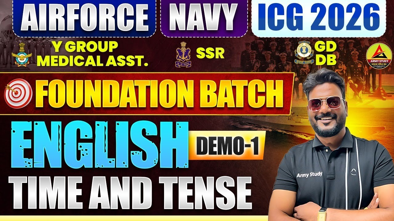 Airforce New Vacancy 2025 | Airforce , Navy , ICG English Demo 01 | TIime & Tense For Airforce Navy