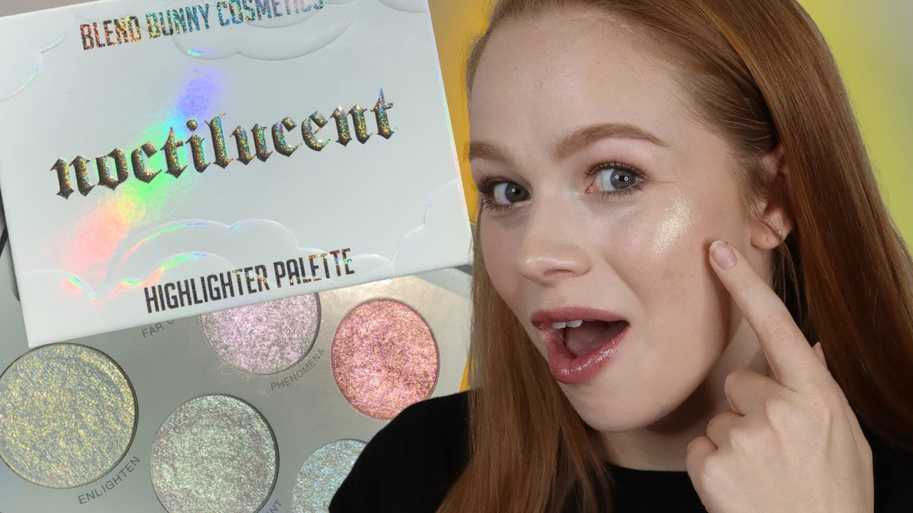 Blend Bunny Noctilucent Highlighter Palette | Review & Face Swatches