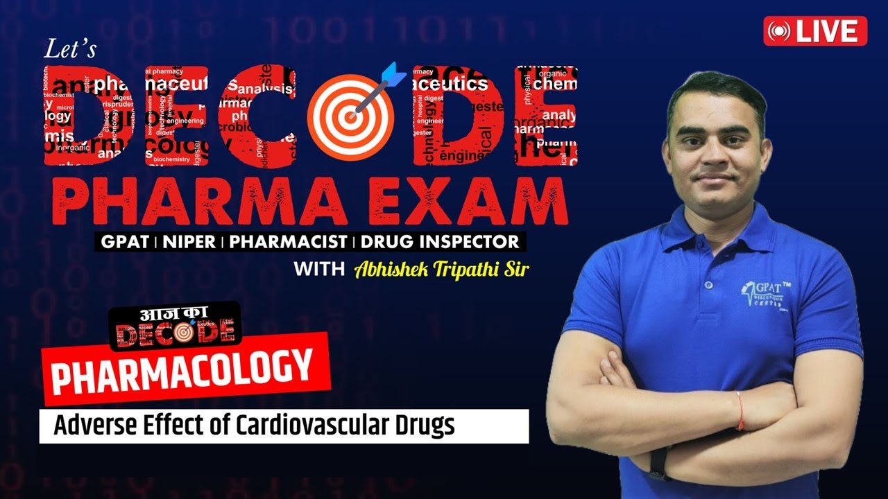 L-40 | Pharmacology - Adverse Effect of Cardiovascular Drug | Decode Pharma Examination #gdc