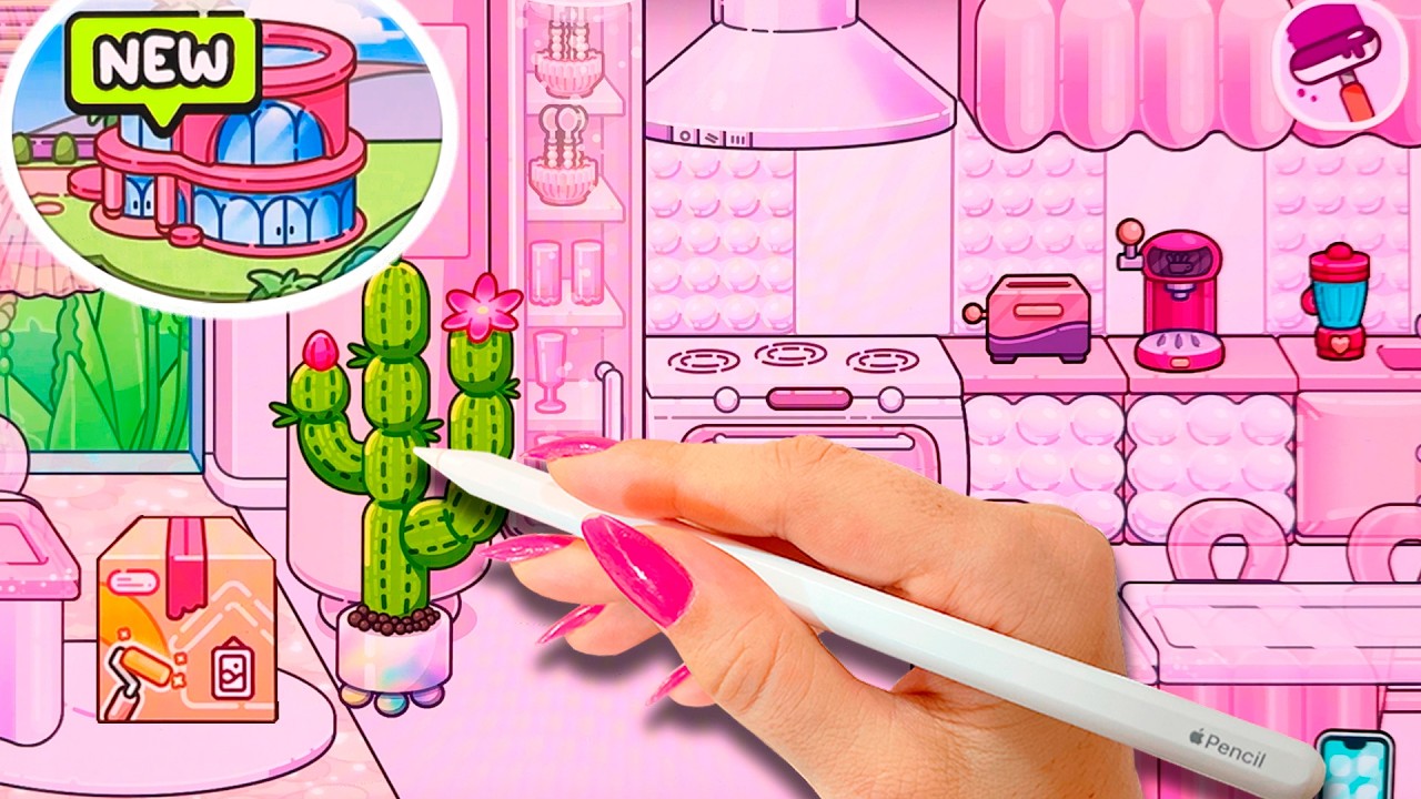 BUBBLE GLAM Kitchen and Living Room 1st Floor, free Design | Avatar World 🎀 New Update Stardust City