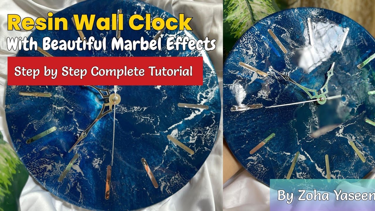 How to make Resin Wall Clock Step By Step Complete Tutorial By Zoha Yaseen| DIY Epoxy Wall Clock