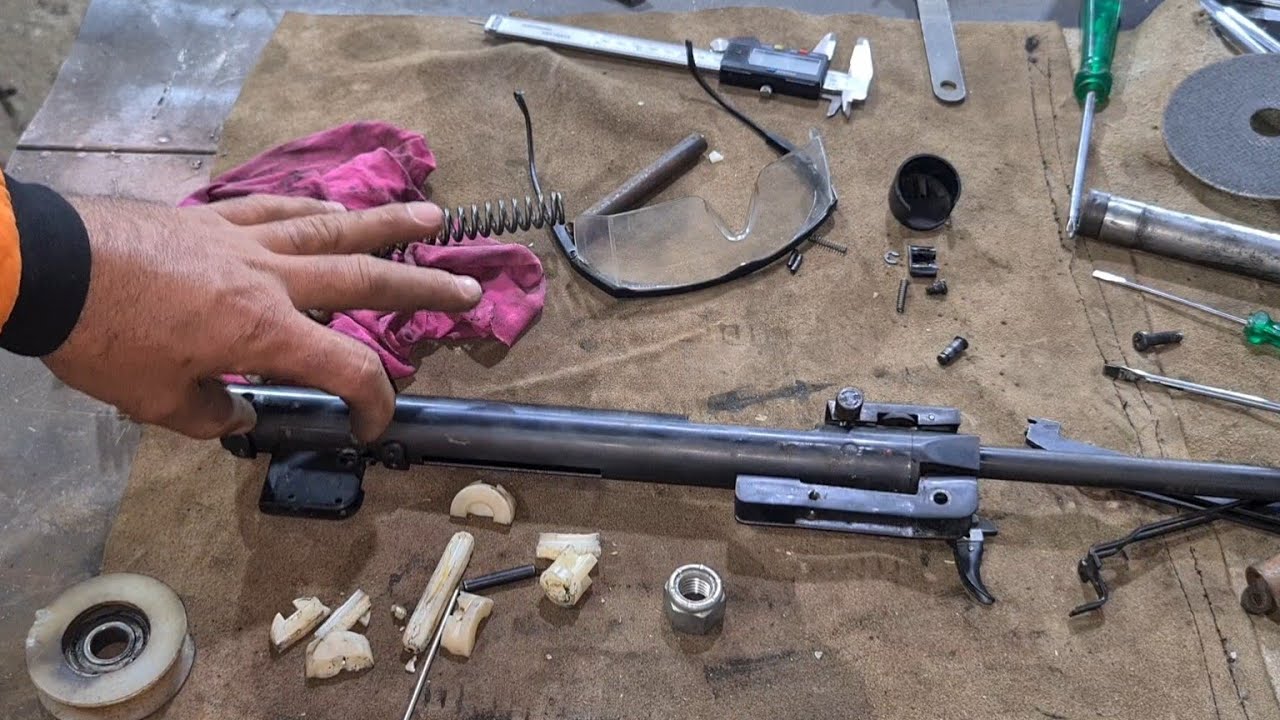Carabina de pressão cano fixo não está armando(parte2).