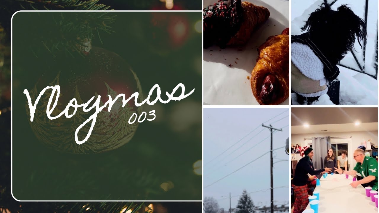✨🌲VLOGMAS 003 | Snow, Tattoos, Solo cafe date, and Family game night!🌲✨