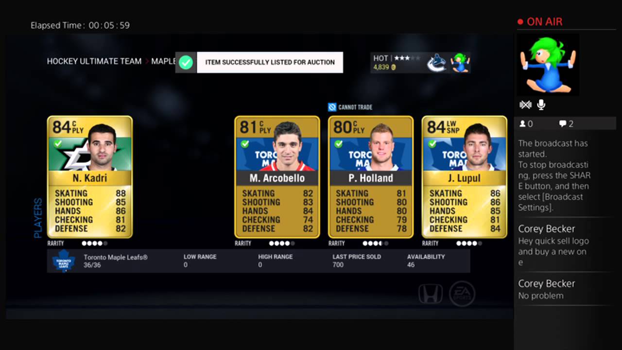 NHL Hockey Ultimate Team 2016