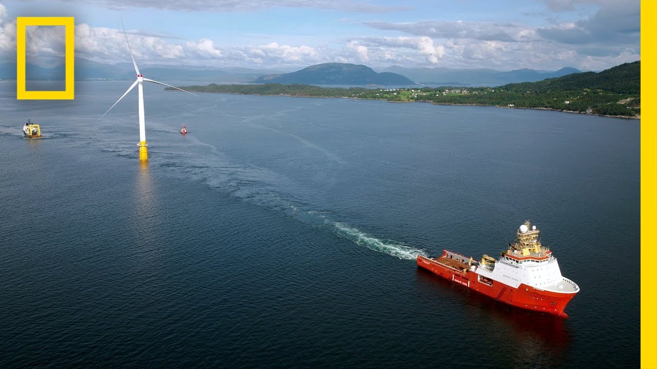 Watch the World's First Floating Wind Farm Ride the Waves | National Geographic