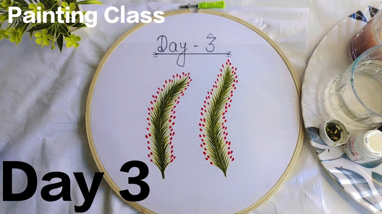 Online Fabric Painting Class 3 || Day 3‎ @Art&Craft by Shebi   #art#artist#craft#painting#viralvideo#diy