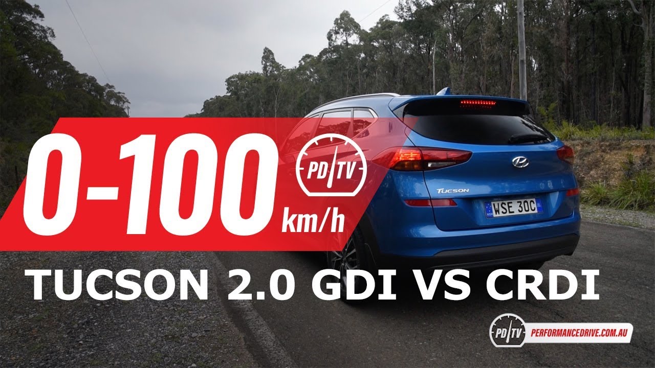 2019 Hyundai Tucson 0-100km/h & engine sound (2.0 GDI vs 2.0 CRDi)