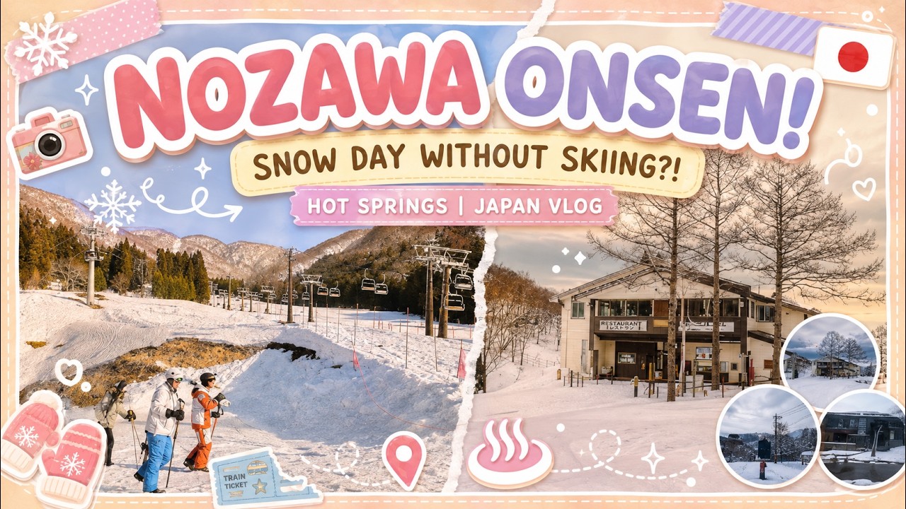 We Explored Nozawa Onsen Without Skiing?! | Gondola Adventure + Hot Springs | March 2023🇯🇵 #CarmelaD