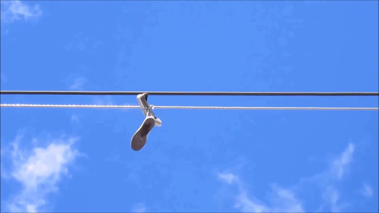 Shoes Hanging On Wire - Free Stock Creative Commons Video