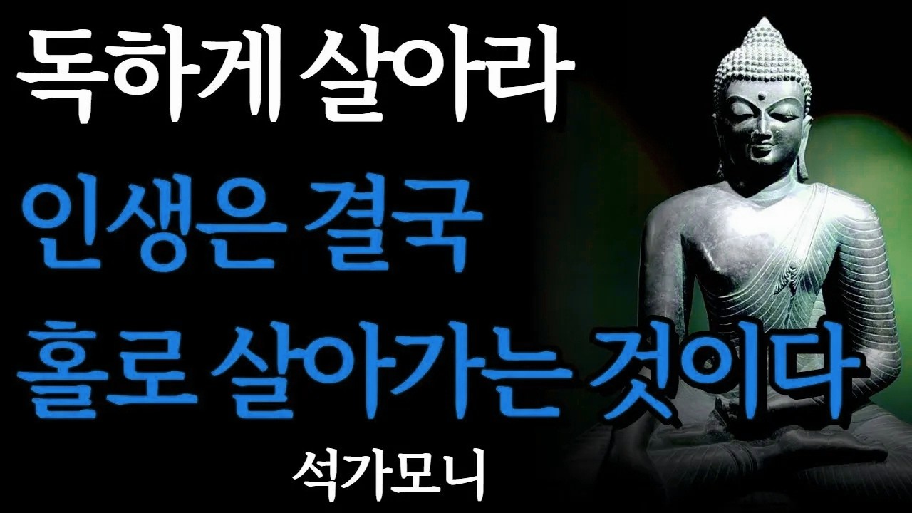 독하게 살아라 인생은 결국 혼자다 I 위로가 되는 부처님 말씀 l 나이가 들수록 혼자가 되어야 하는 이유 l 행복한 노후 I 석가모니ㅣ오디오북ㅣ처세술ㅣ명언ㅣ인간관계ㅣ철학ㅣ낭독ㅣ격언