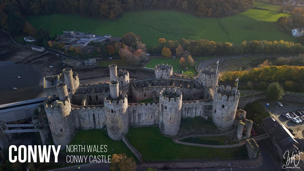 Conwy Castle & Conwy Town North Wales UK - Cinematic 4K DJI Drone Footage 