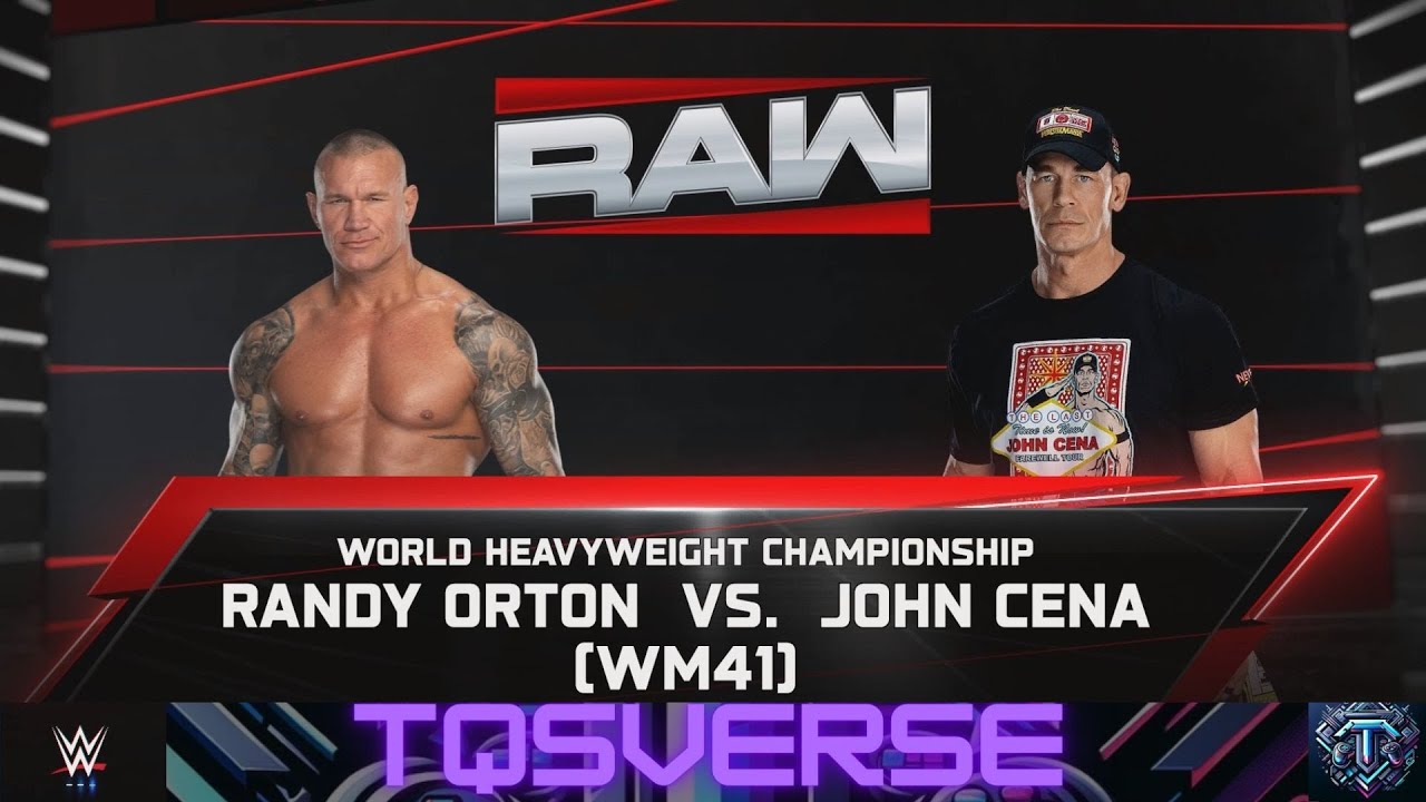 RANDY ORTON VS JOHN CENA (C). RAW. WWE 2K25. TQS