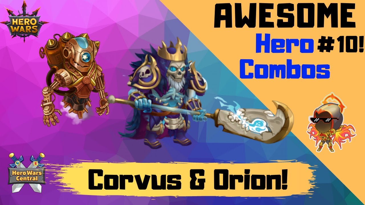Hero Wars Mobile | Awesome Hero Combos! Corvus and Orion!