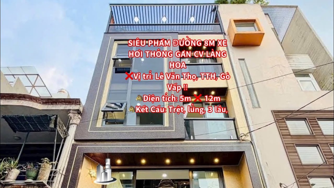 SIÊU PHẨM ĐƯỜNG 8M XE HƠI THÔNG GẦN CV LÀNG HOA ❌ Vị trí: Lê Văn Thọ #trend #edms #home #villa #cho