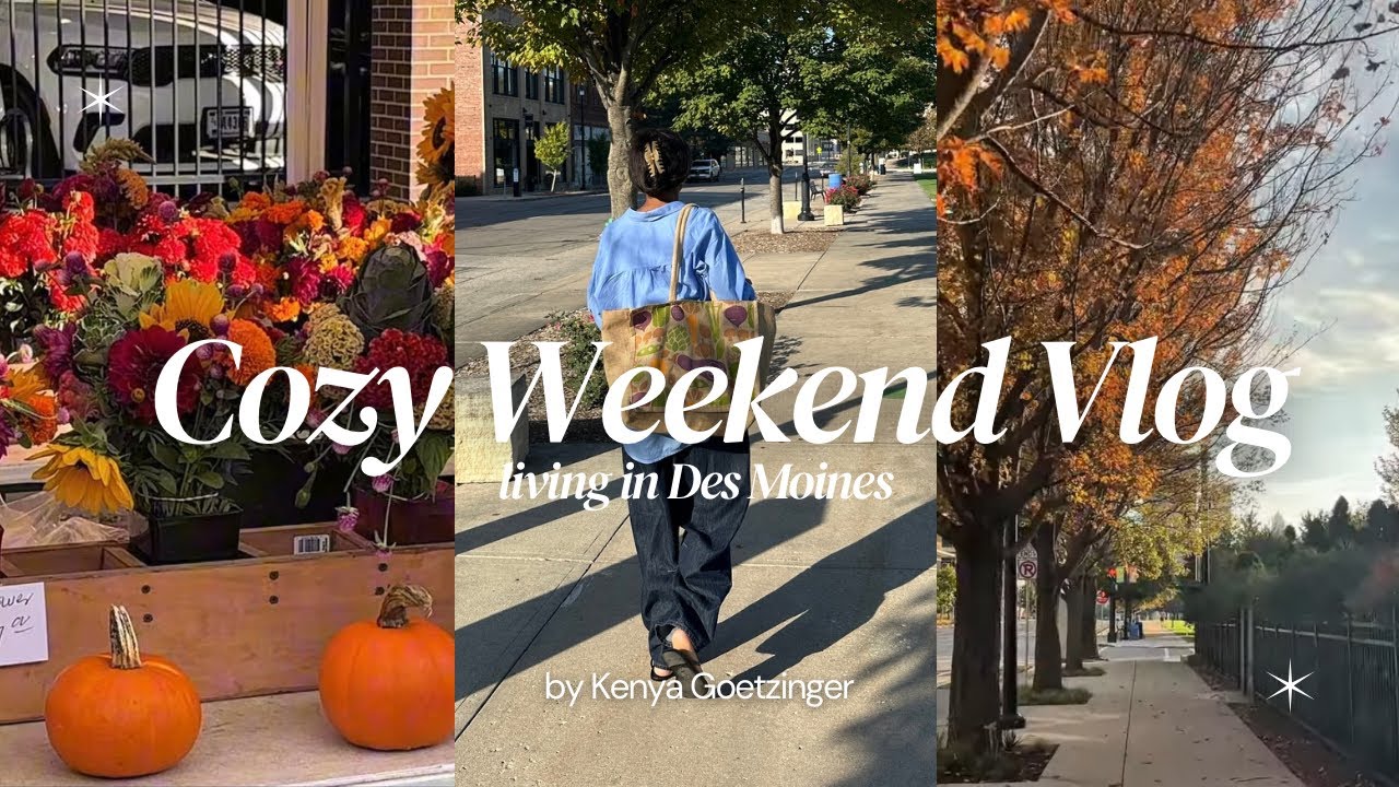 We’re so back: weekend vlog, back in Des Moines, farmers market haul + some healthy meals 