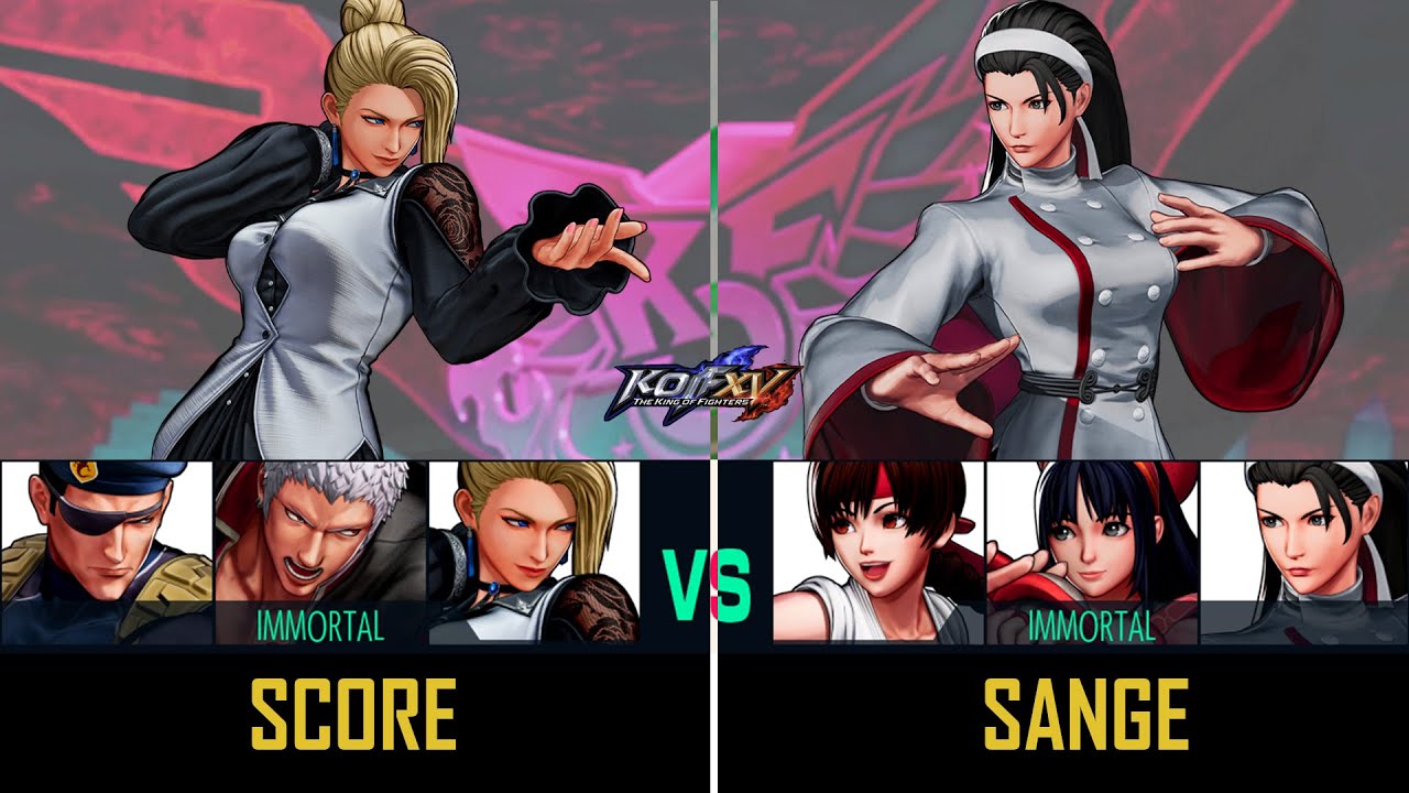 KOF XV ► Score (Mature Heidern O.Yashiro) vs  Sange (Chizuru Yuri Nakoruru) - FT3-
