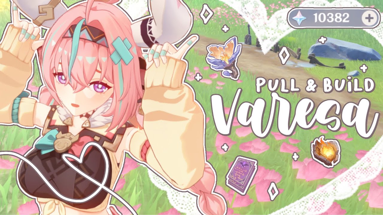 ♡ ‧₊˚ ⋅  pulling & building varesa ₊ ୨ৎ ˚. relaxing genshin gameplay
