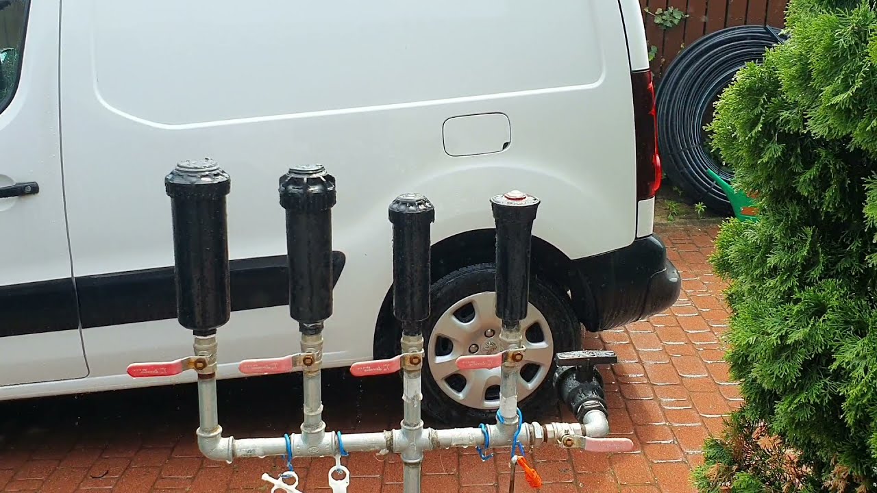Test zraszaczy Rain Bird i K-Rain. Super Pro, 5004 plus Mini pro i Dyszy R-Van. AKANT-OGRODY