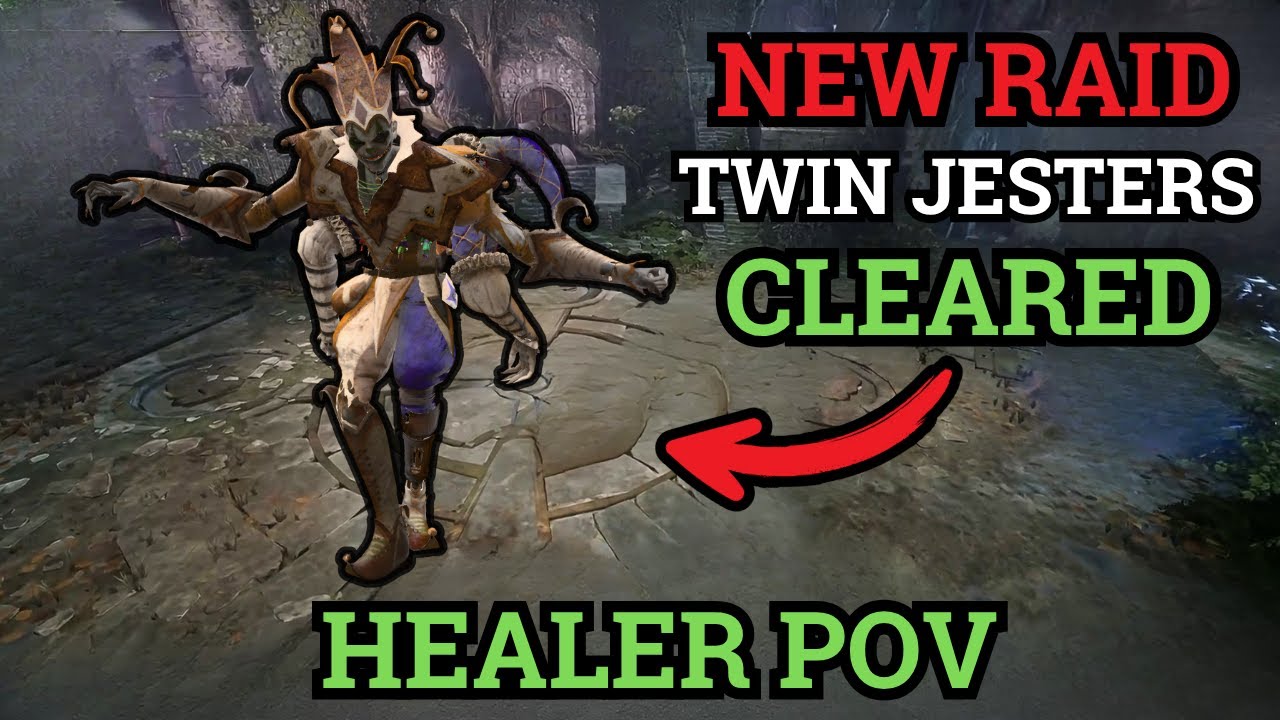 Isle of Night - First Boss Twin Jesters kill - Healer POV + Gear | New World Aeternum
