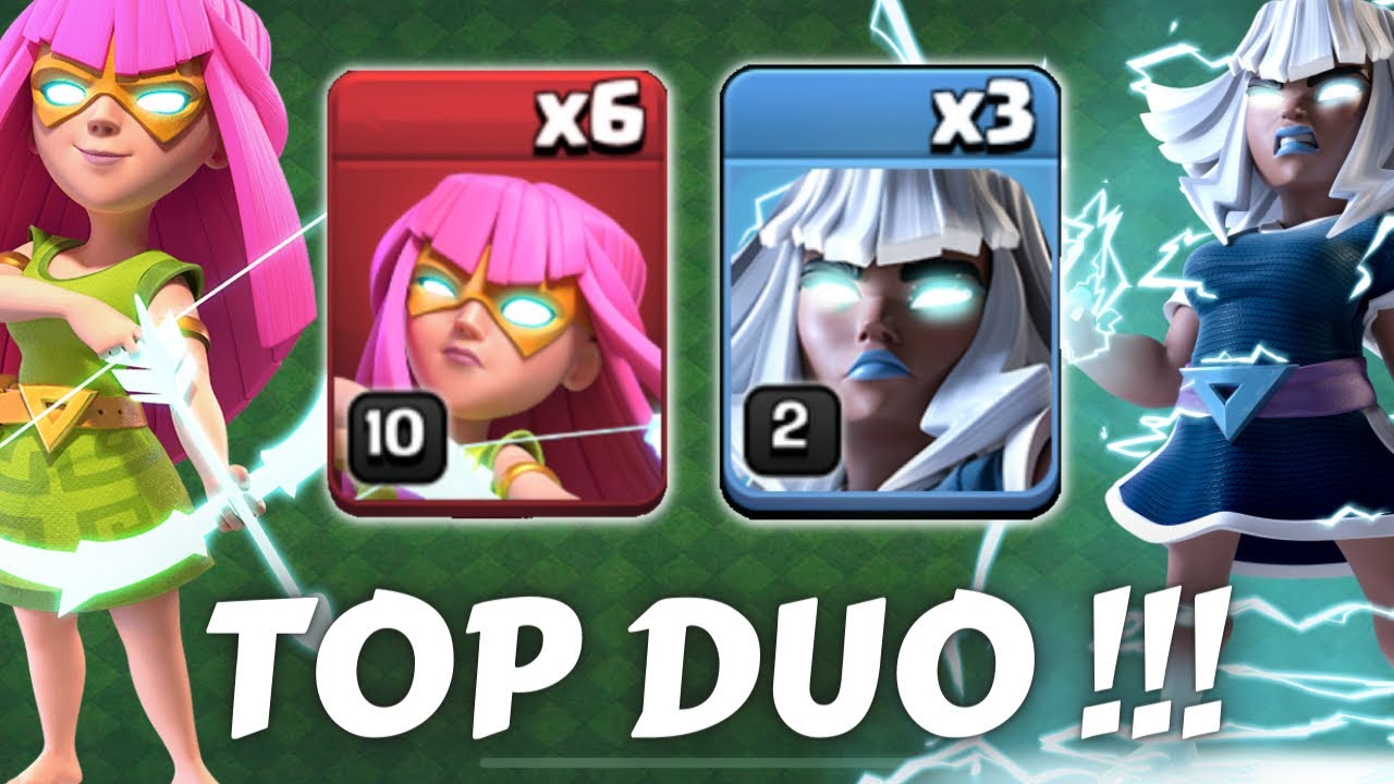 ✅ JE JOUE LE DUO SUPER ARCHER ET ELECTRO TITAN en HDV14 ! attack strategy th14  CLASH OF CLANS !