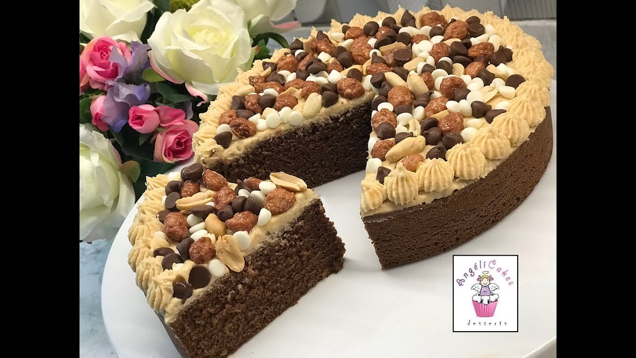 PASTEL DE CREMA DE CACAHUATE (MANTEQUILLA DE MANI) CASERO, FACIL Y DELICIOSO / ANGELICAKES.DESSERTS