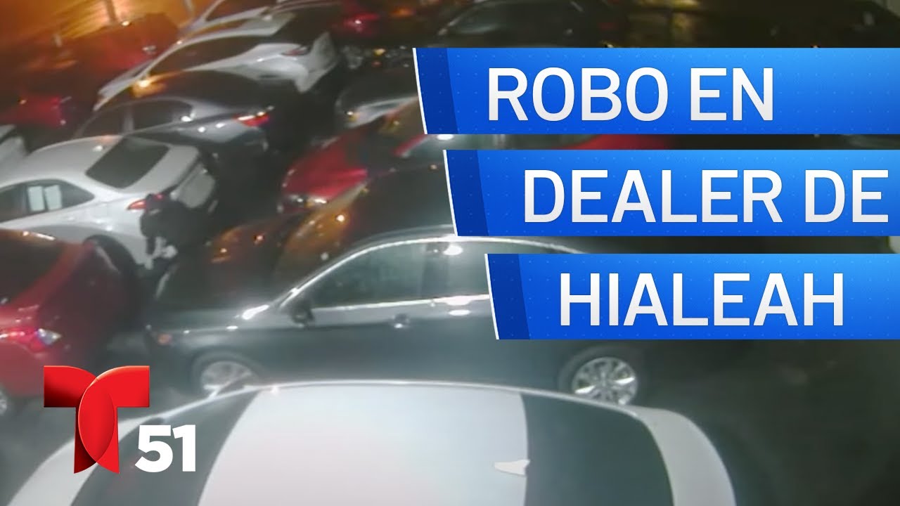 Captan robo en concesionario de autos en Hialeah