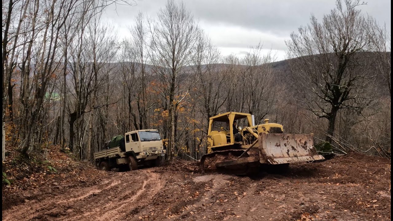 Pulling stuff up hill with a dozer