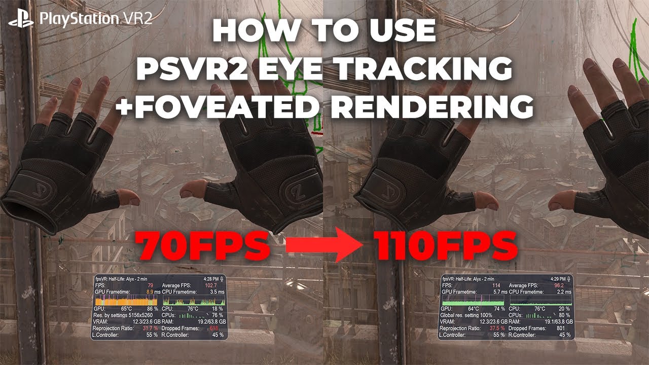 How to use PSVR2 Eye Tracking + Dynamic Foveated Rendering / Quad Views