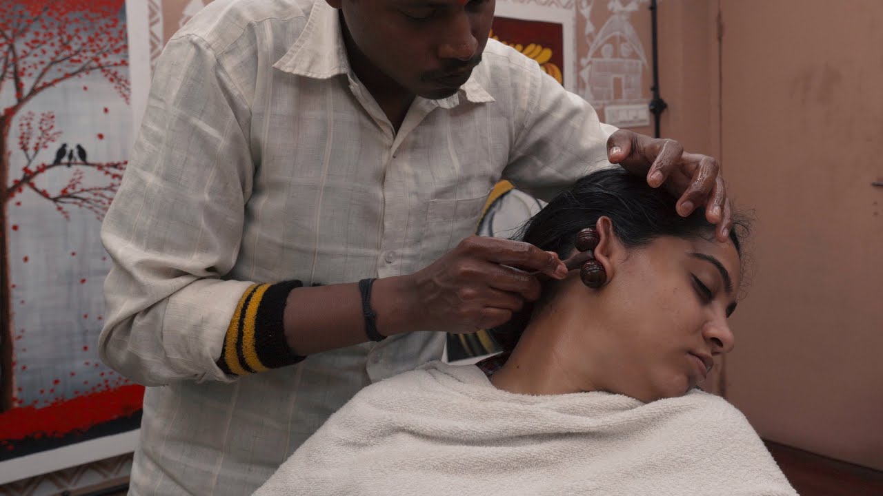Ear Cleaning and Massage by Vikram | Indian Massage