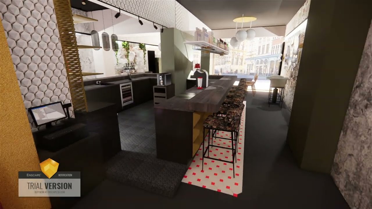 Stoer, rauw industrieel ontwerp cocktailbar/hamburgerrestaurant Leuven