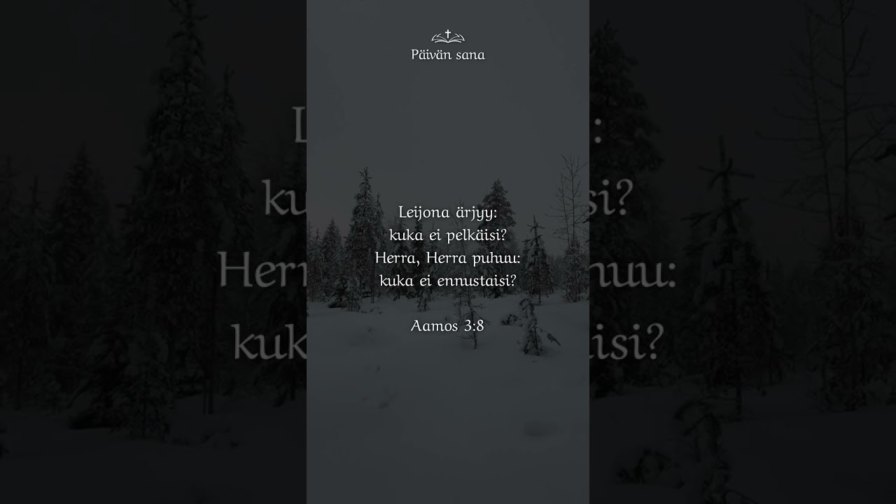 23.1.2026 - Aamos 3:8 