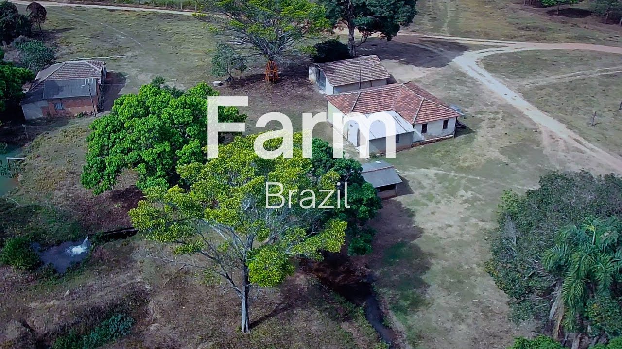 4K Drone footage - Bird's Eye View of farm, Brazil - 5 minutes ambient drone film - relaxing music