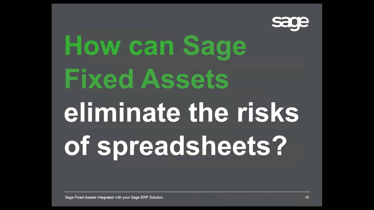 Sage Fixed Assets 2016 01 26