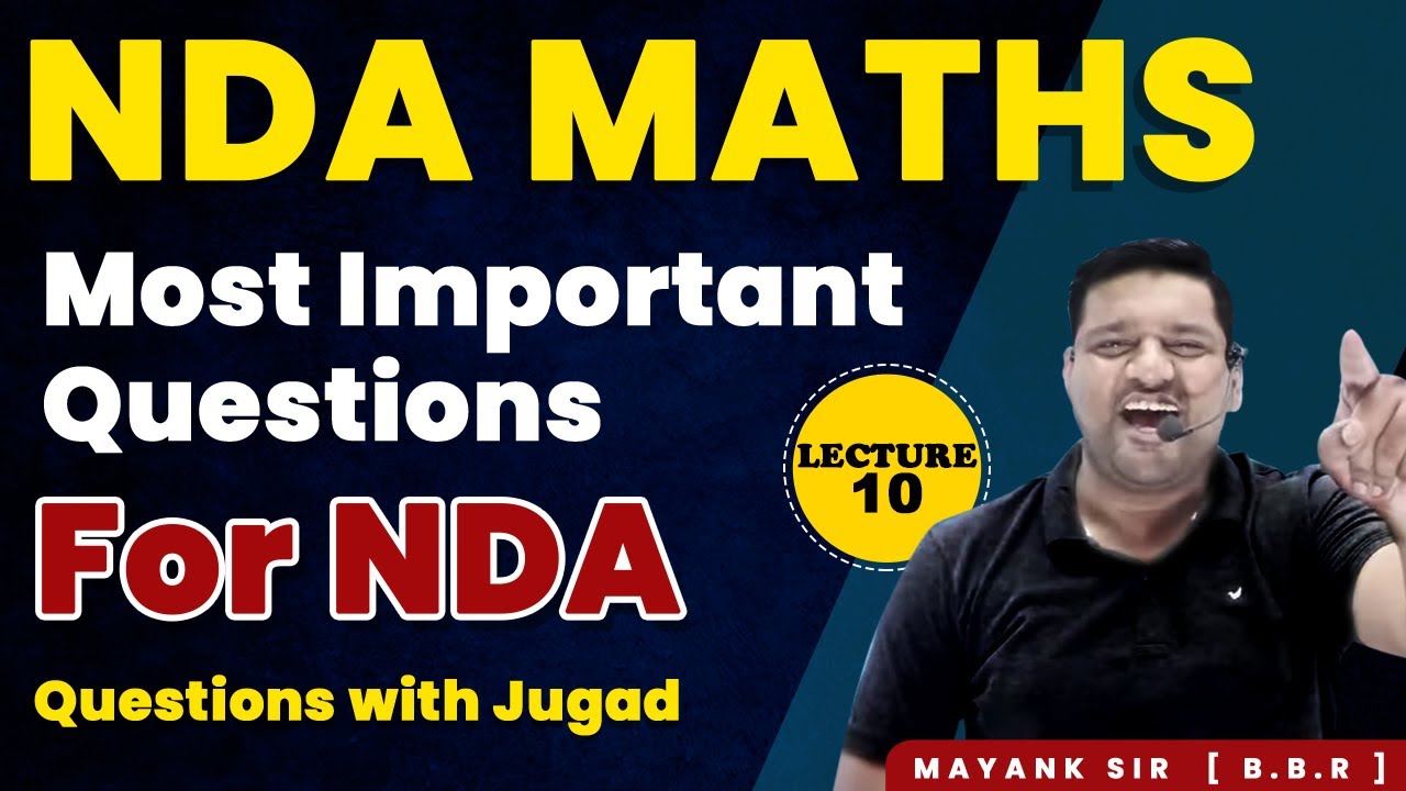 NDA Maths Most Important Questions | NDA Maths Preparation 2023 | NDA Maths | NDA Maths 2023