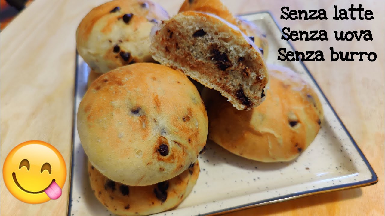 PANINI AL CIOCCOLATO MORBIDISSIMI E SUPER GOLOSI SENZA LATTE, UOVA E BURRO !!!