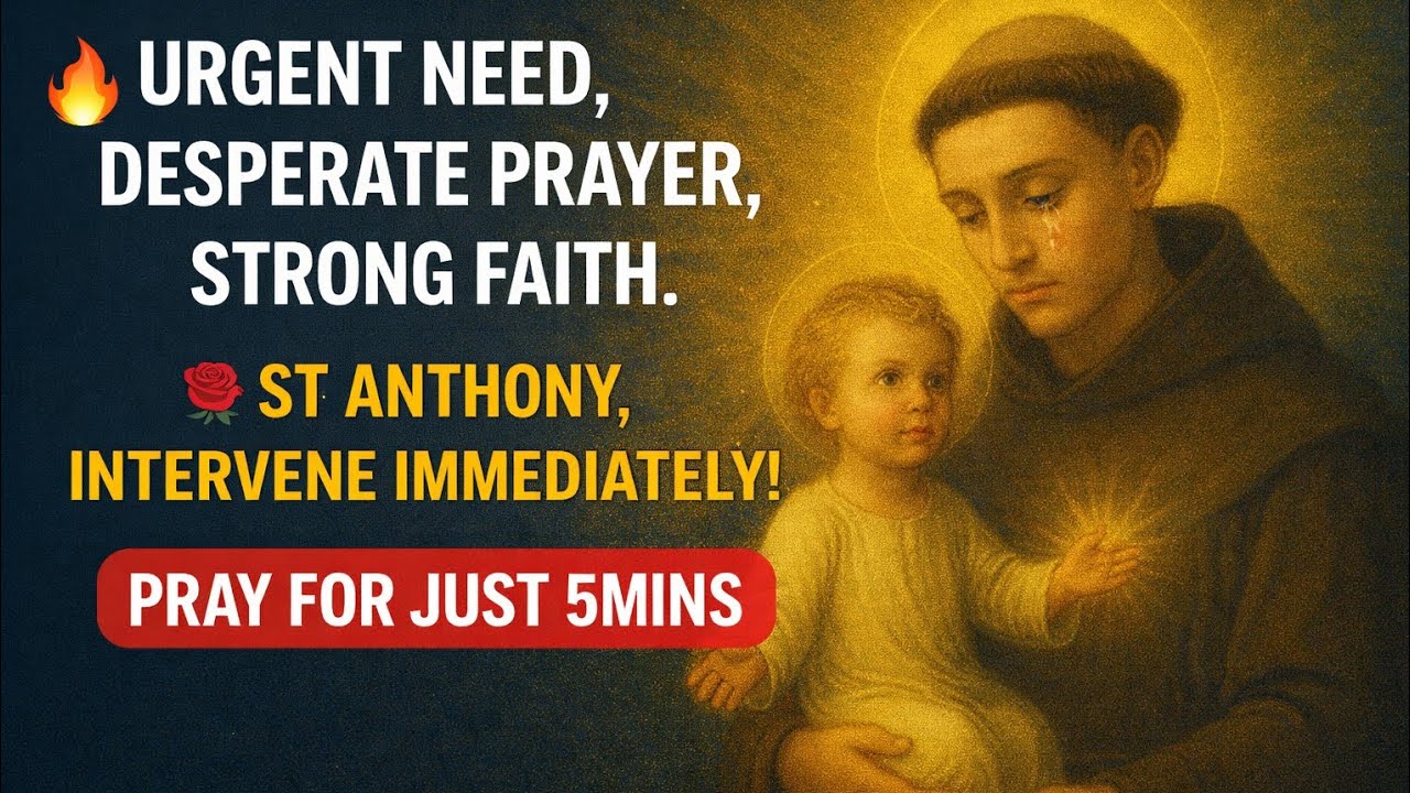 In Urgent Need? Desperate Prayer & Strong Faith. St Anthony intervene  Immediately