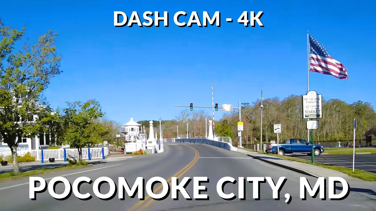 Pocomoke City, Maryland Drive: Discover the Charming Heart of the Eastern Shore |  City Tour 4K