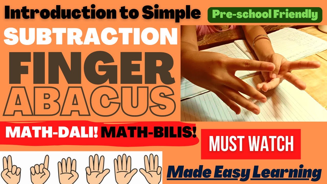 FINGER ABACUS: Introduction to Simple Subtraction (Pagbabawas/ Minus) | Kids Can Tell