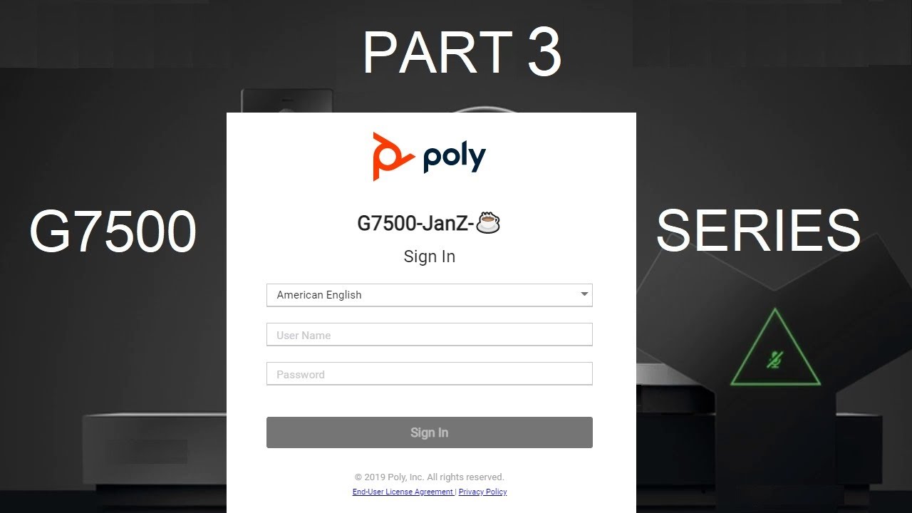☕Tech🛠📽 G7500 Series - Web Mngt  Settings (Poly mode)