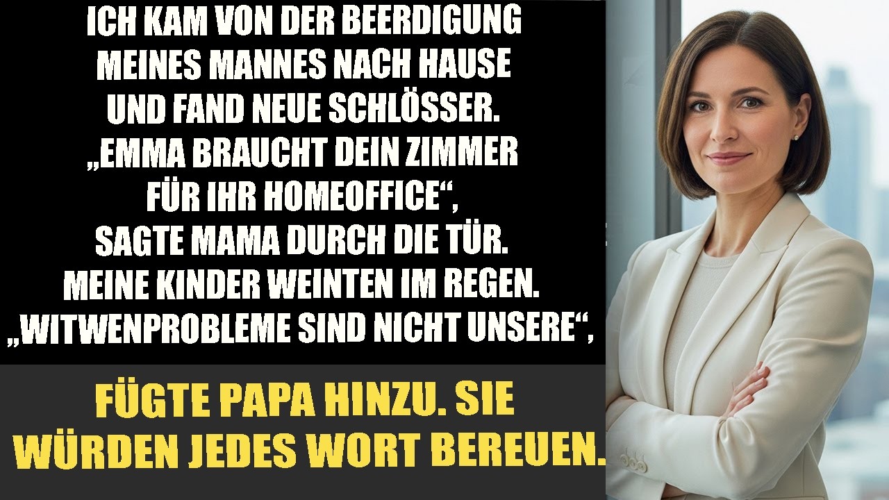 Schlösser gewechselt, während ich Mann beerdige – Schwester „braucht mein Zimmer“. Dann eskaliert’s.