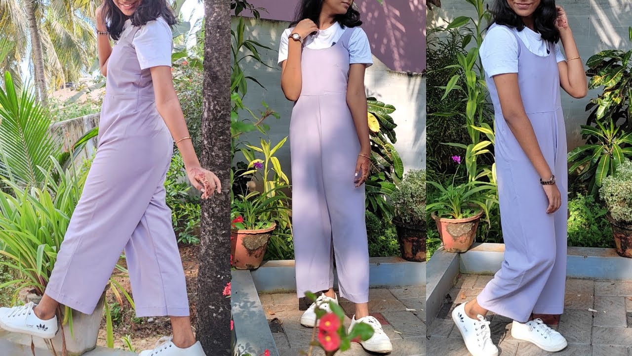 Jumpsuit / Dungaree dress cutting and stitching