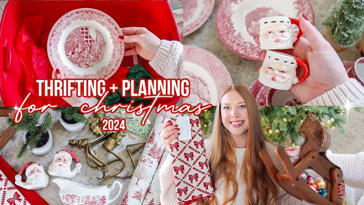 THRIFTING AND PREPARING FOR CHRISTMAS 2024! | Christmas thrift haul + going through my totes 🎄