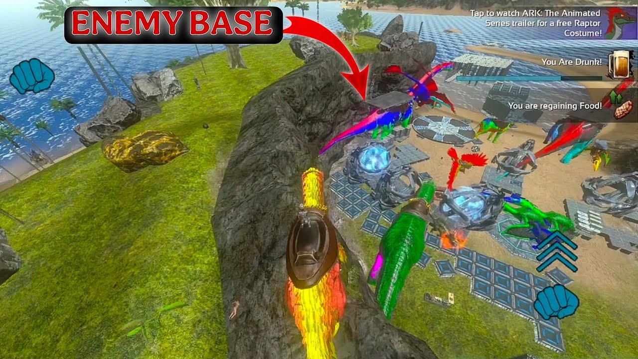 We raided two bases and killed all the dinos | Ark Mobile PvP