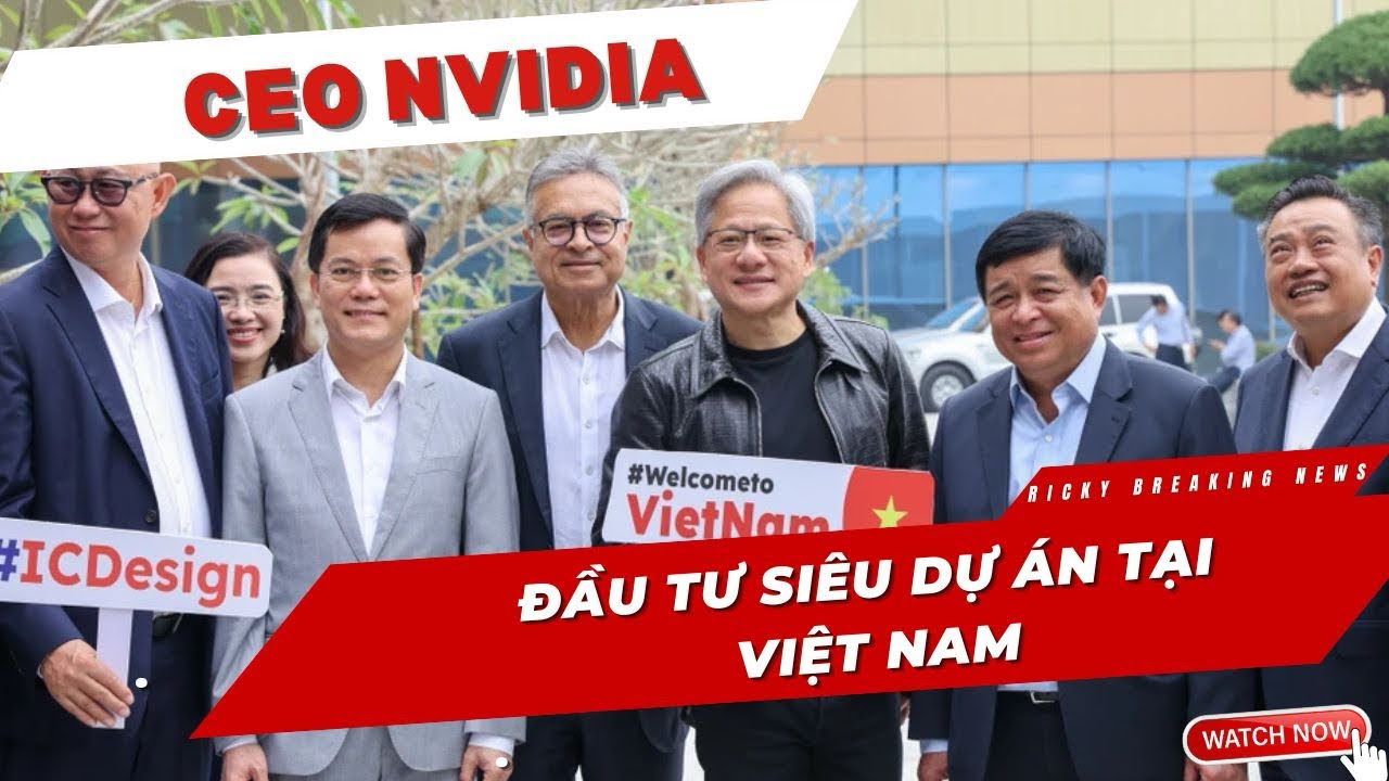 Việt Nam là điểm đến lý tưởng của nhà đầu, CEO Nvidia uống bia đường phố Việt Nam.